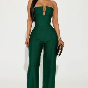 Fashion Nova green jumpsuit